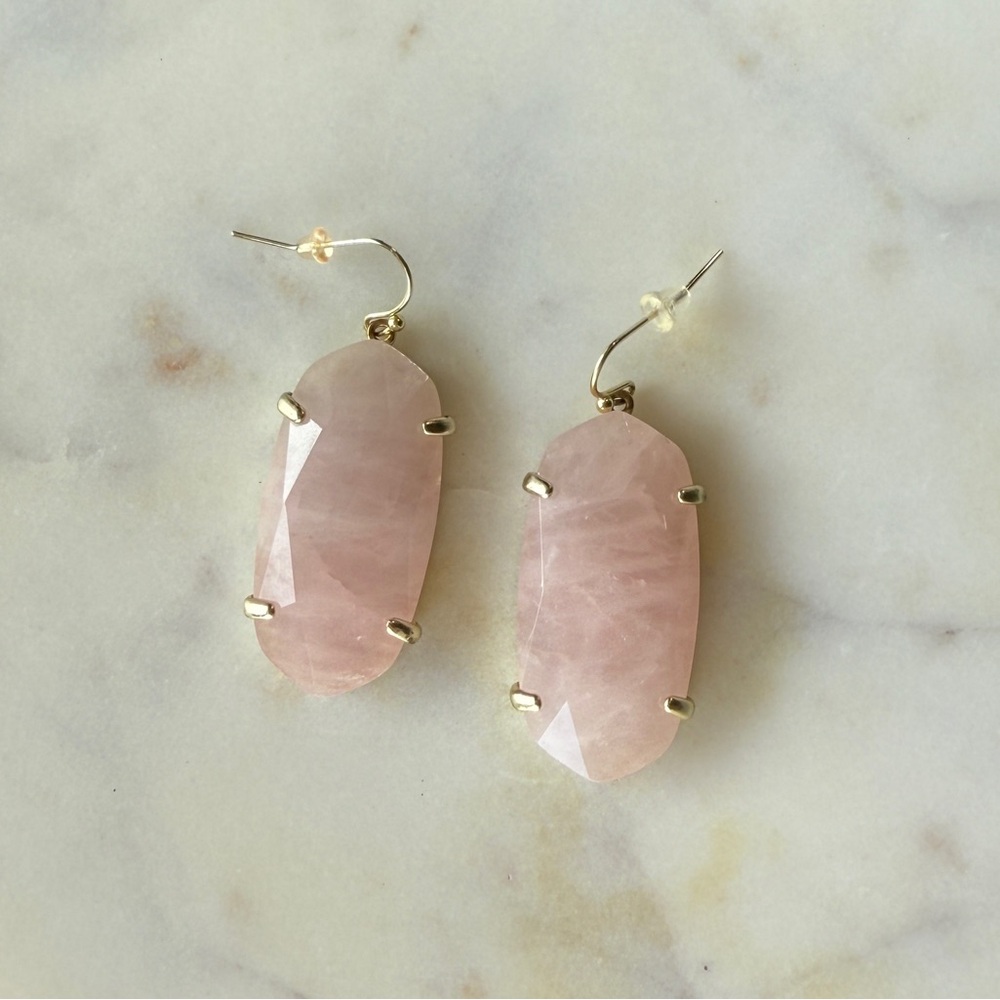 Rose quarts Esme drop earrings - Kendra Scott